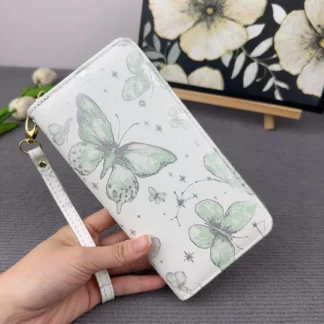 Butterfly Print Fresh Girl Women's Long Wallet