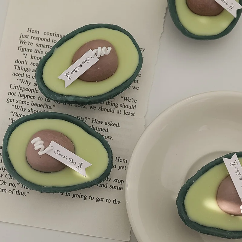 Handmade Avocado Aromatherapy Scented Paraffin Wax Candle (2PCS/Set) - Image 4