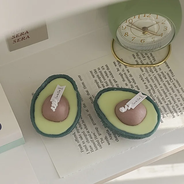 Handmade Avocado Aromatherapy Scented Paraffin Wax Candle (2PCS/Set) - Image 5
