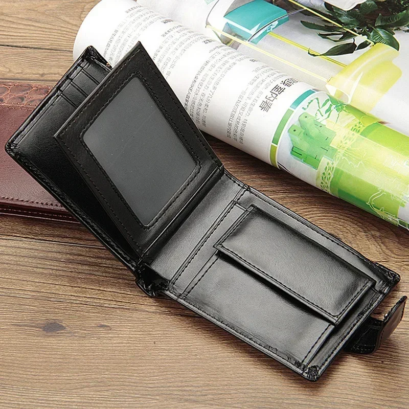 Retro Vintage Men Leather Wallet - Image 4