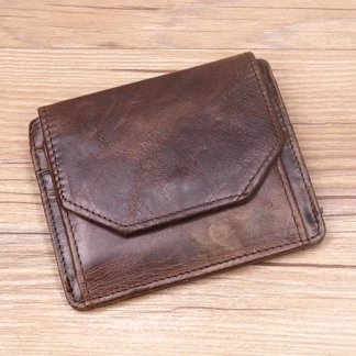 Vintage Genuine Leather Men's Wallets Purse