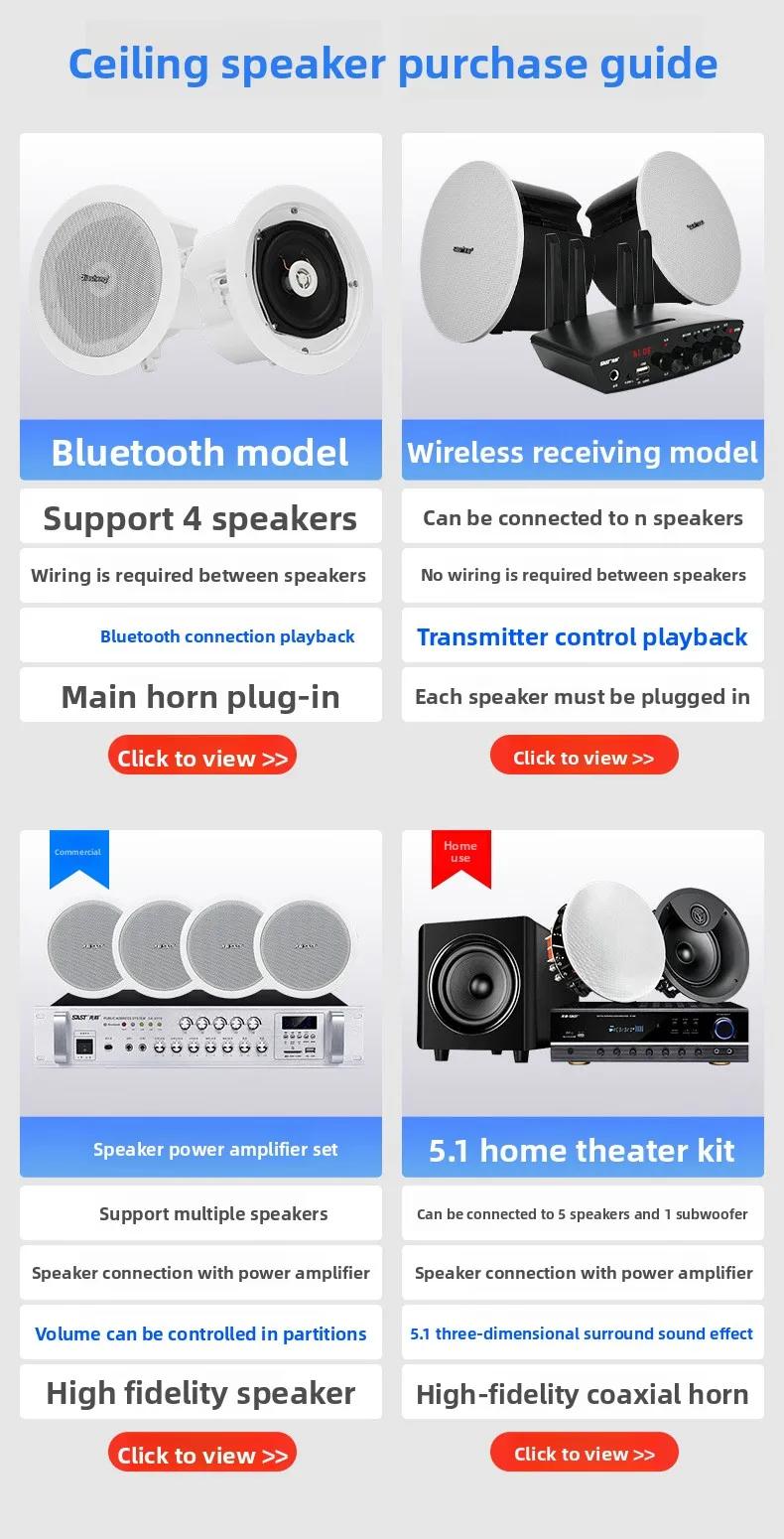 HotSale Wireless Ceiling Speaker Bluetooth in-Ceiling Embedded Subwoofer Home Theater Sound System in Wall Easy Install Password - Image 5