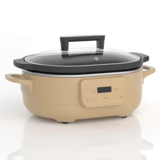 6 Quart Programmable Slow Cooker with Removable Nonstick Pot for Healthy Cooking Ideal Small Kitchen Appliance for Family Dinne