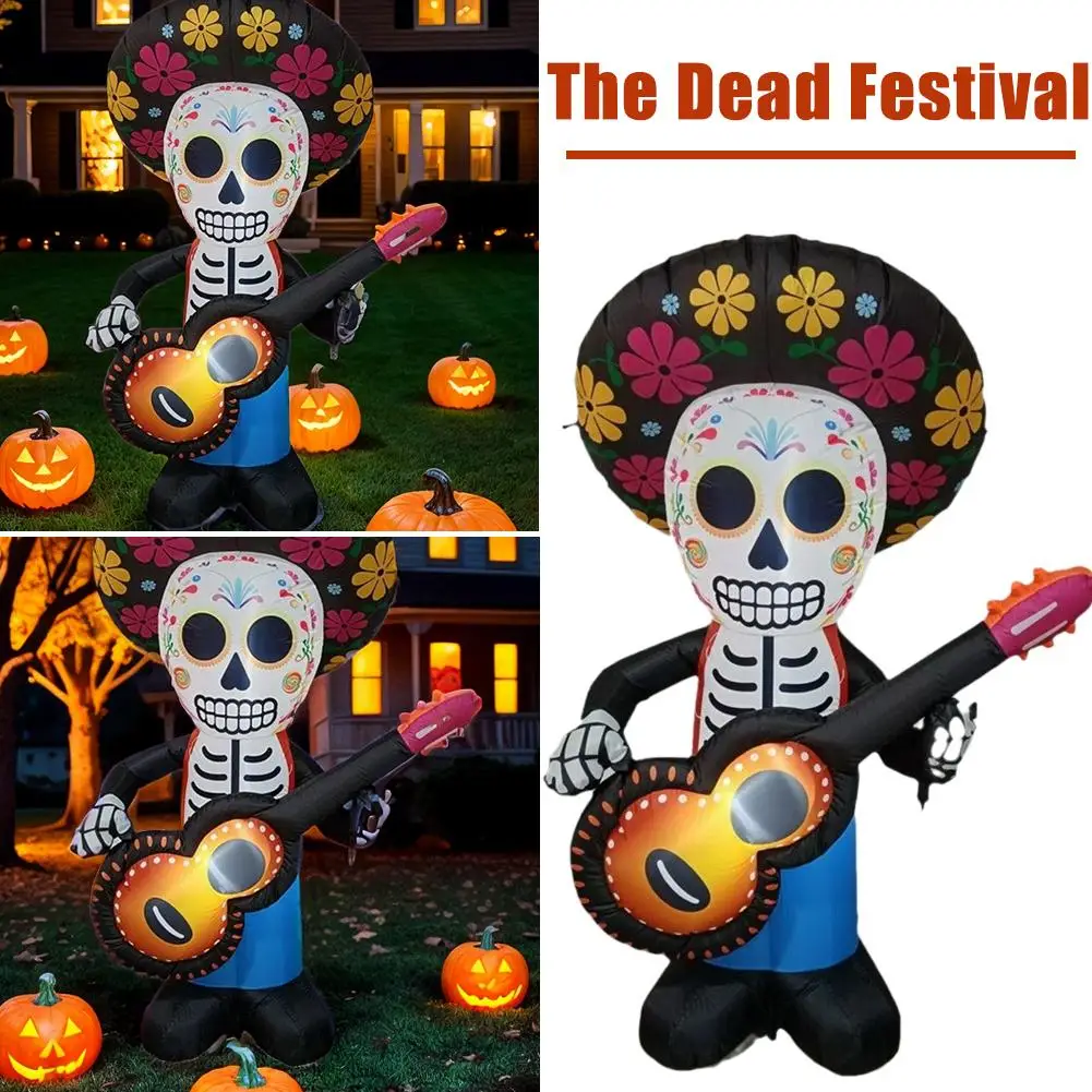 Halloween Decorations Day of the Dead Inflatable Skeleton Inflatables Outdoor Decoration for Party Home Yard 180cm N6C2 - Image 2