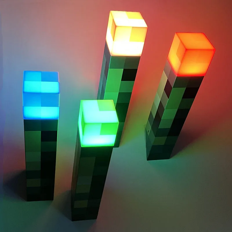 Game Brownstone LED Night Light 4 Colors USB Charging Table Lamp with Buckle Bedroom Decor Kids Toy Gift Torch Lamp Figure - Image 6