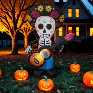 Halloween Decorations Day of the Dead Inflatable Skeleton Inflatables Outdoor Decoration for Party Home Yard 180cm N6C2