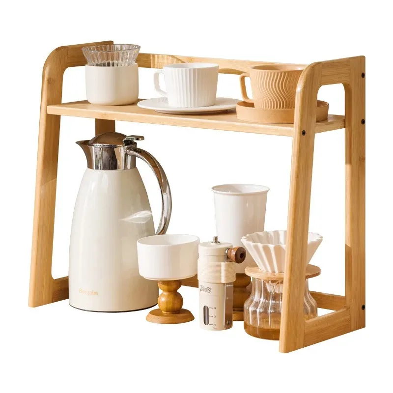 Multi-Layer Kitchen Countertop Storage Rack for Small Appliances with Cup Holder Household Multi-Functional Plate Organizer - Image 5