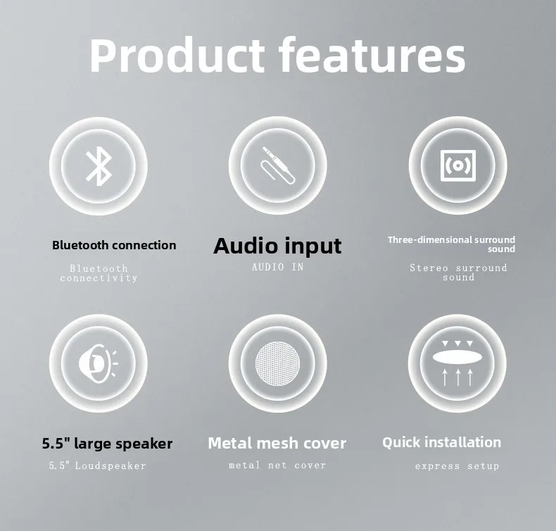 HotSale Wireless Ceiling Speaker Bluetooth in-Ceiling Embedded Subwoofer Home Theater Sound System in Wall Easy Install Password - Image 6