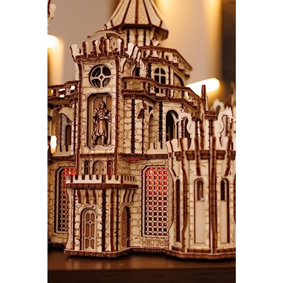 Dragon Castle Movable Wooden 3D Puzzles for Adults and Kids to Build - Image 2