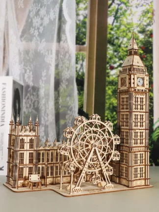 3D Wooden Puzzle for Adults Big Ben Building Model Kits Desktop Clock DIY Handmade Crafts Gift Home Decor Unique Christmas Gifts