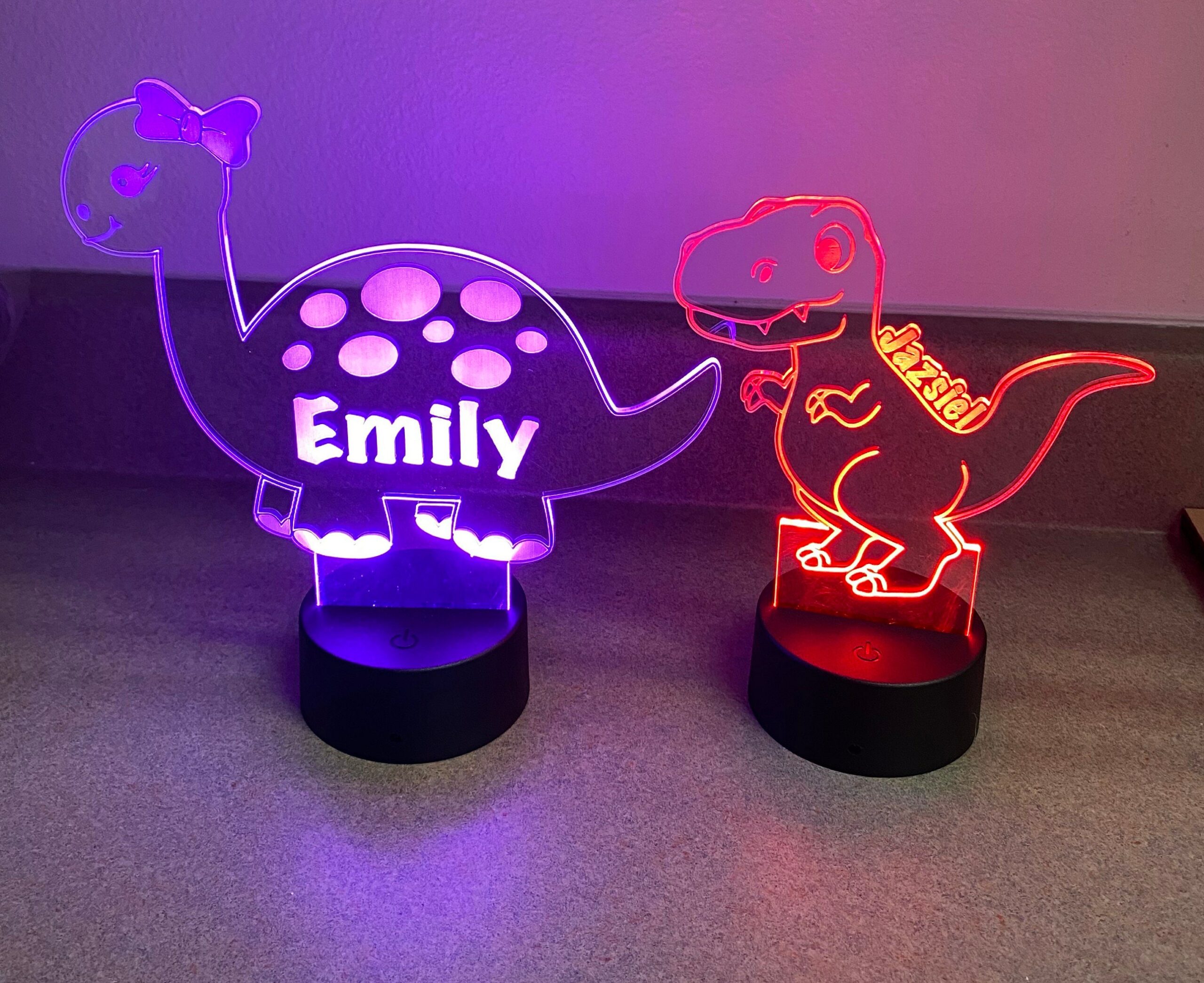 Kids Personalized Dinosaur LED Night Light Perfect Gifts for Boys and Girls Custom Name acrylic LED - Image 2