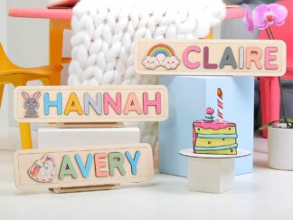 Personalized Name Puzzle with Animals | Baby Toddler Toys | Christmas Gifts For Kids | Gift For Kids  |  Baby Gifts | Gift For Baby