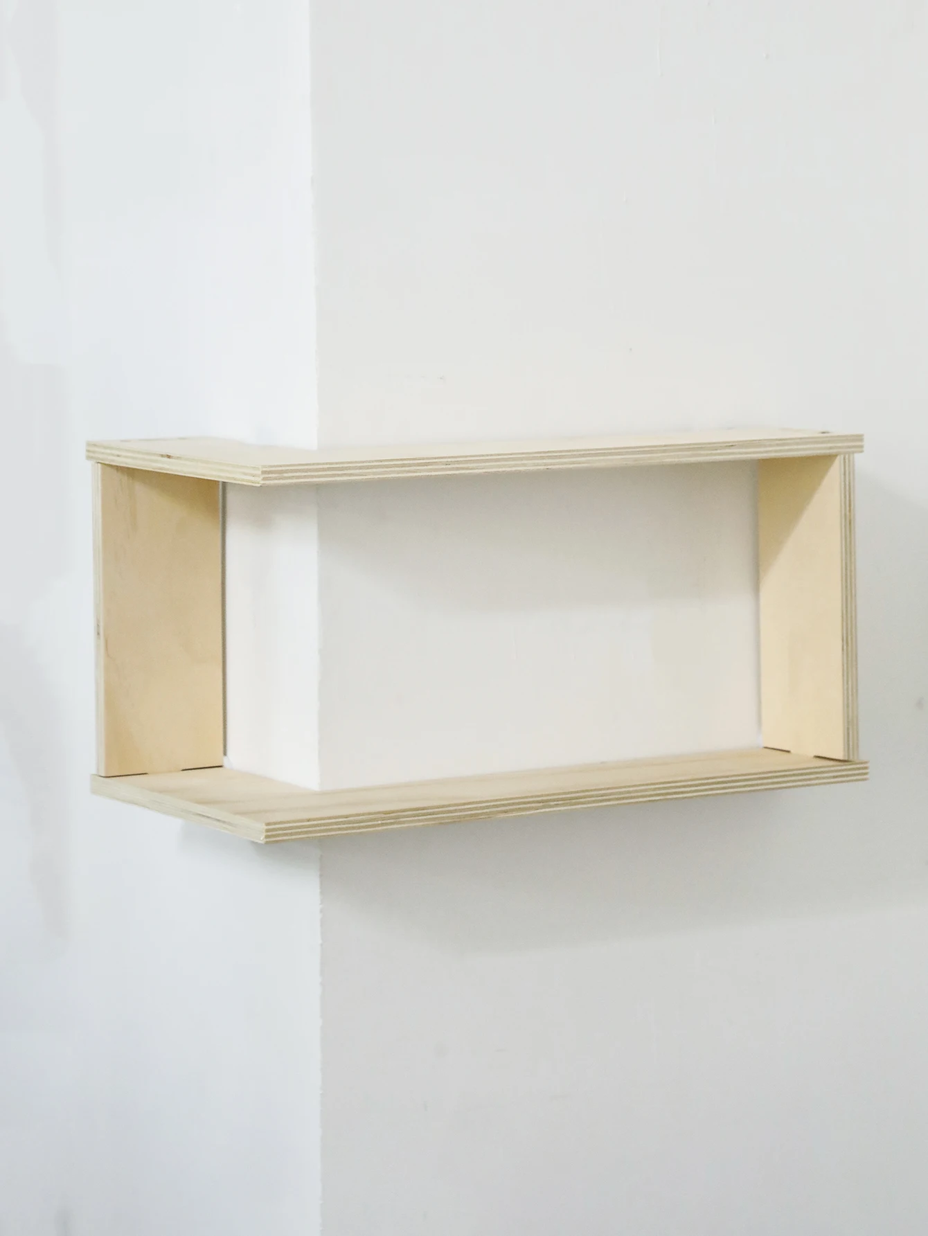 Modern Geometric Wooden Floating Shelves - Image 9