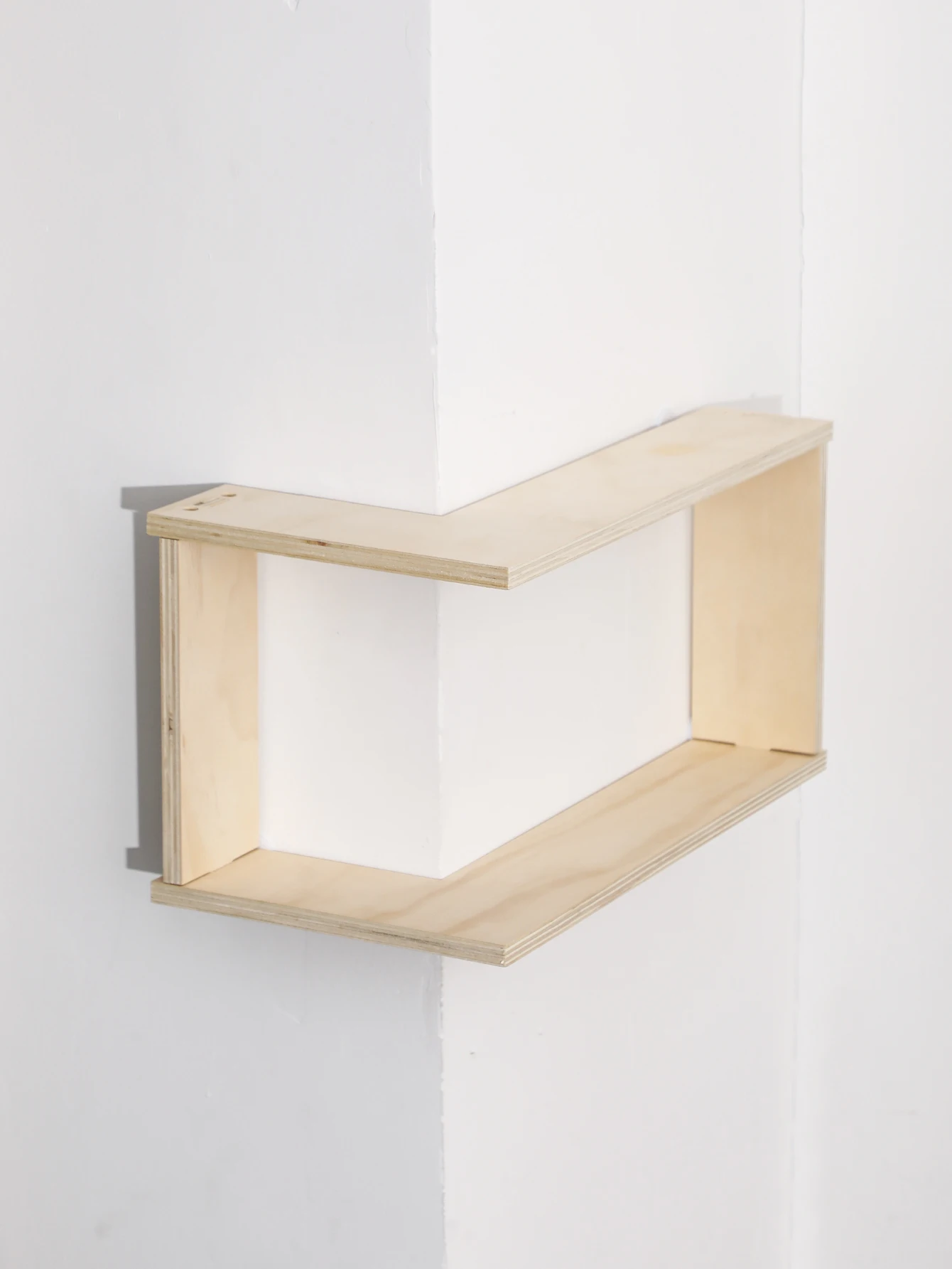 Modern Geometric Wooden Floating Shelves - Image 10