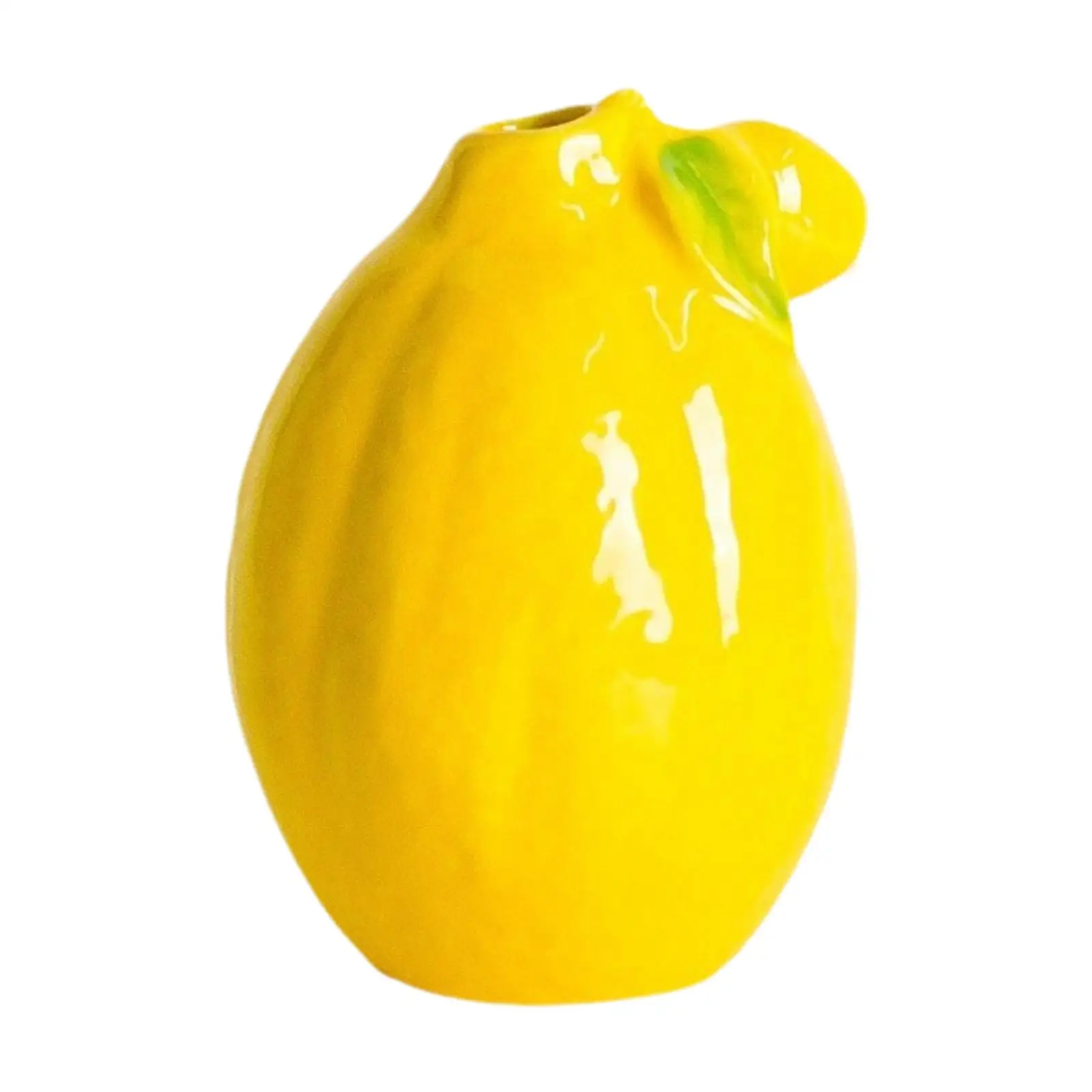 Fruit Lemon Shaped Ceramic Flower Vase - Image 5