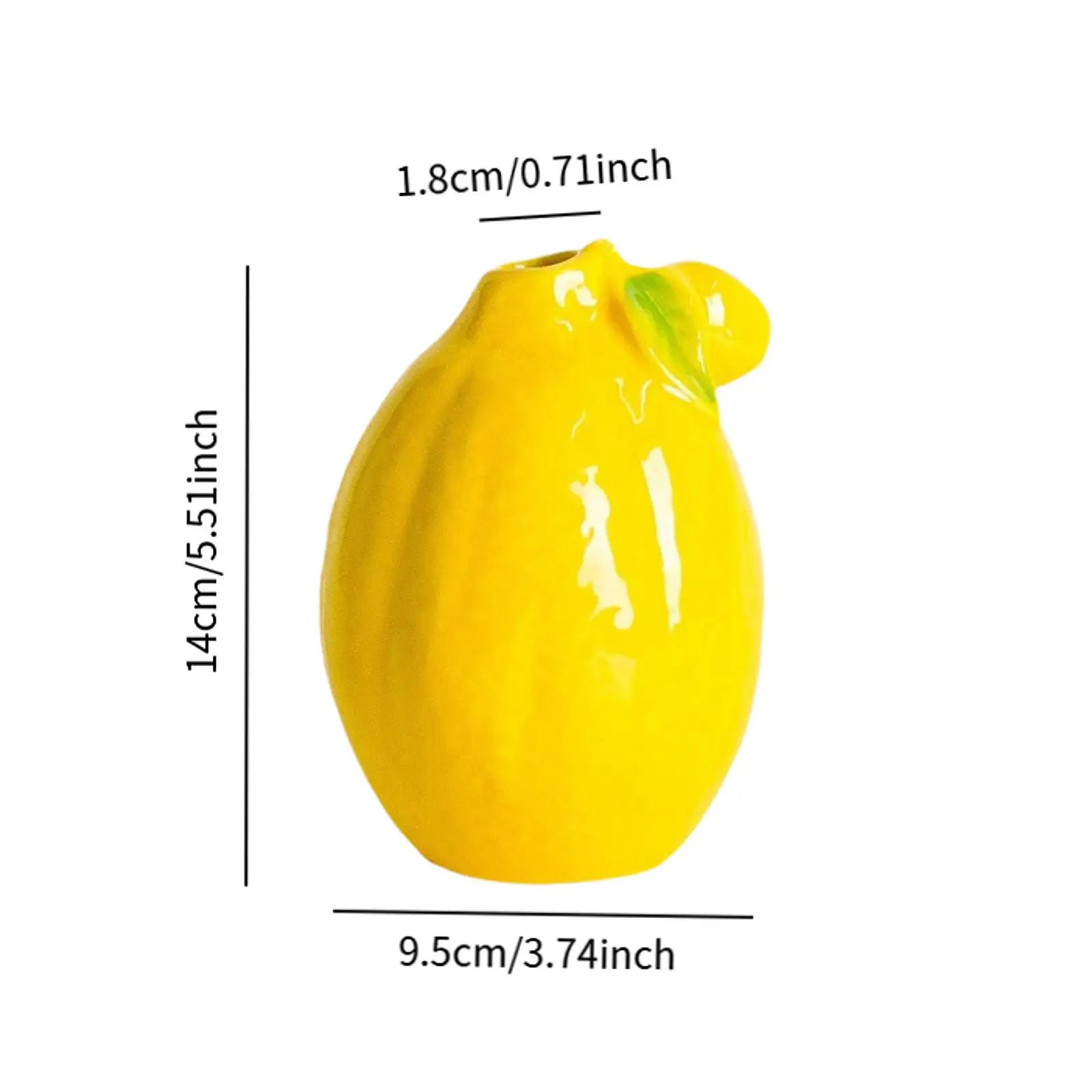 Fruit Lemon Shaped Ceramic Flower Vase - Image 6