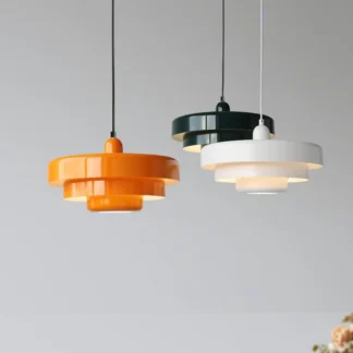 Medieval Retro LED Ceiling Chandelier Orange Pendant Lamp Dining Room Restaurant Home Decor Lighting for Cafe Bar Hanging Lights