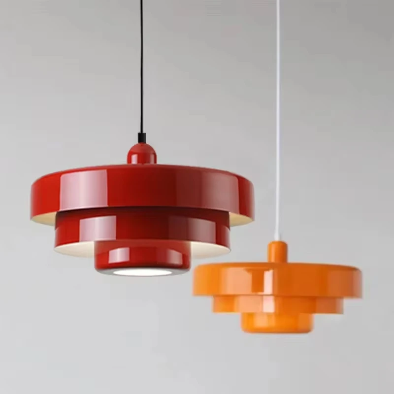 Medieval Retro LED Ceiling Chandelier Orange Pendant Lamp Dining Room Restaurant Home Decor Lighting for Cafe Bar Hanging Lights - Image 2