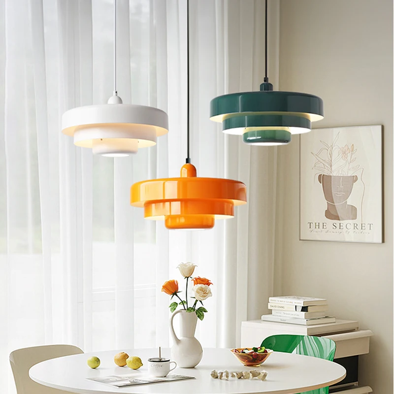 Medieval Retro LED Ceiling Chandelier Orange Pendant Lamp Dining Room Restaurant Home Decor Lighting for Cafe Bar Hanging Lights - Image 4