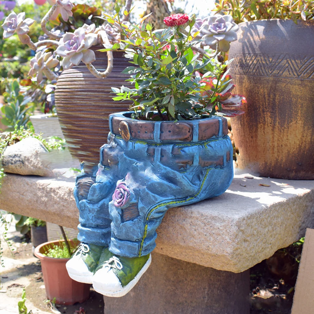Jeans Pants Shape Flowerpot - Image 2