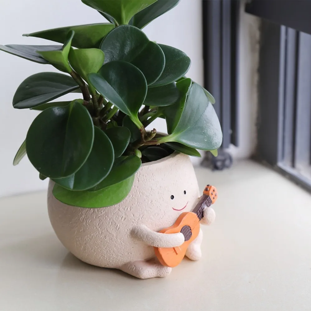 Guitar Creative And Cute Green Plant Decorations - Image 3
