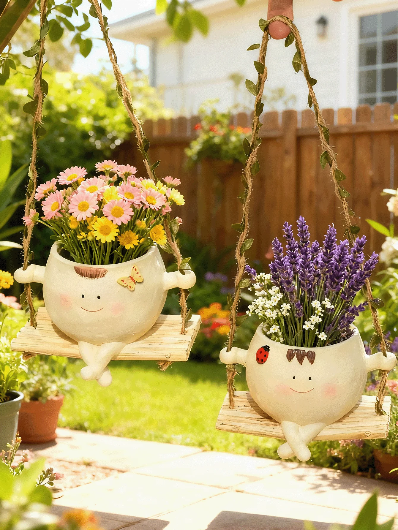 Smiling Face Planter With Drainage Hole - Image 8