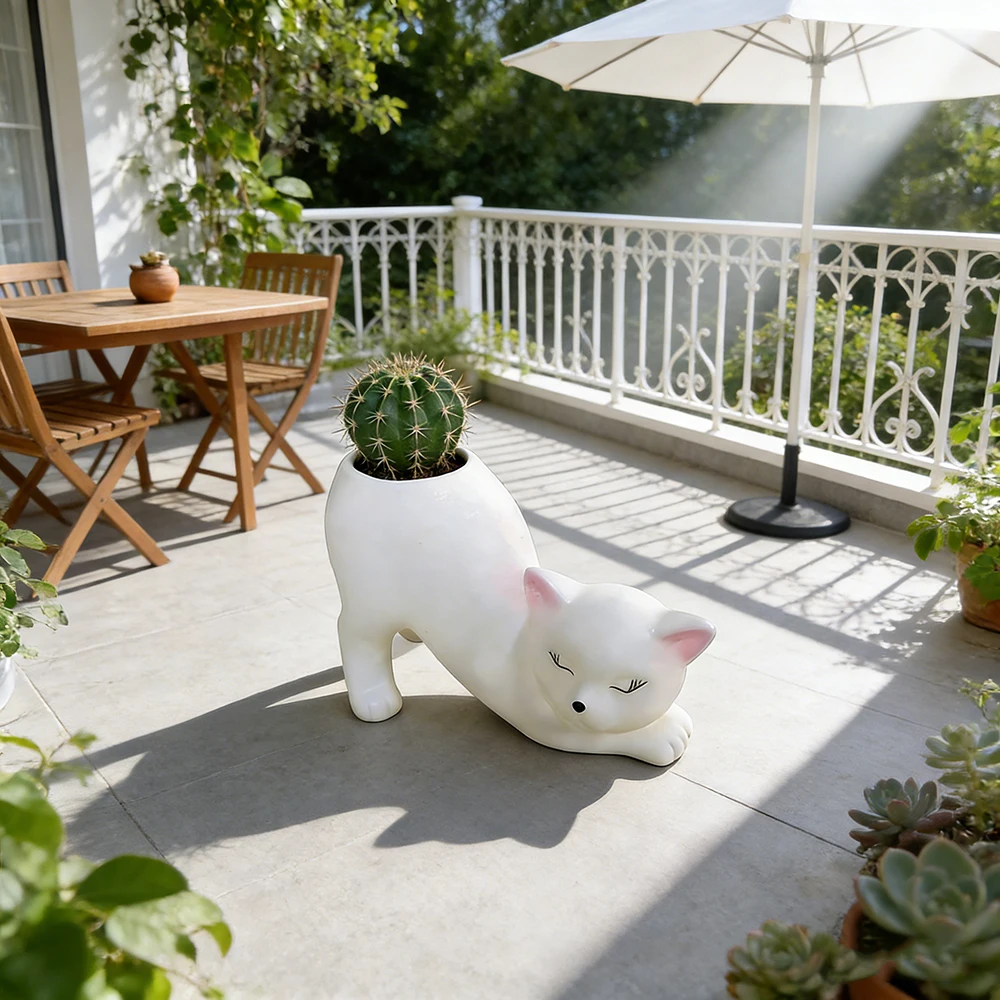 Cartoon Cute Cat Tail Flower Pot - Image 4