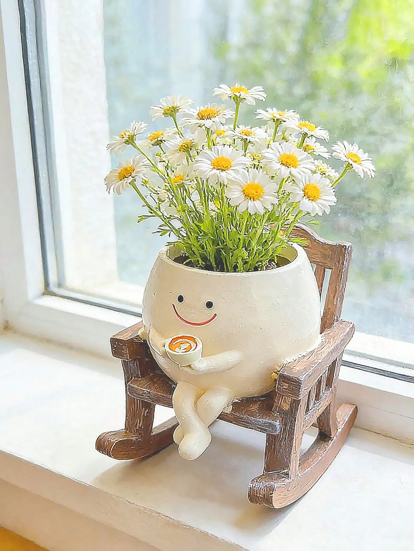 Smiling Face Planter With Drainage Hole - Image 6
