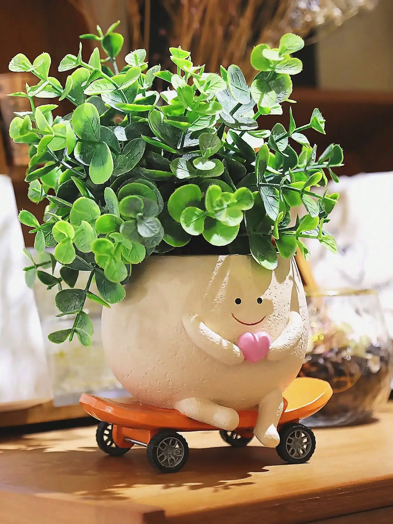 Smiling Face Planter With Drainage Hole - Image 5