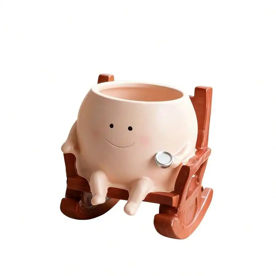 Smiling Face Planter With Drainage Hole - Image 2