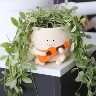 Guitar Creative And Cute Green Plant Decorations