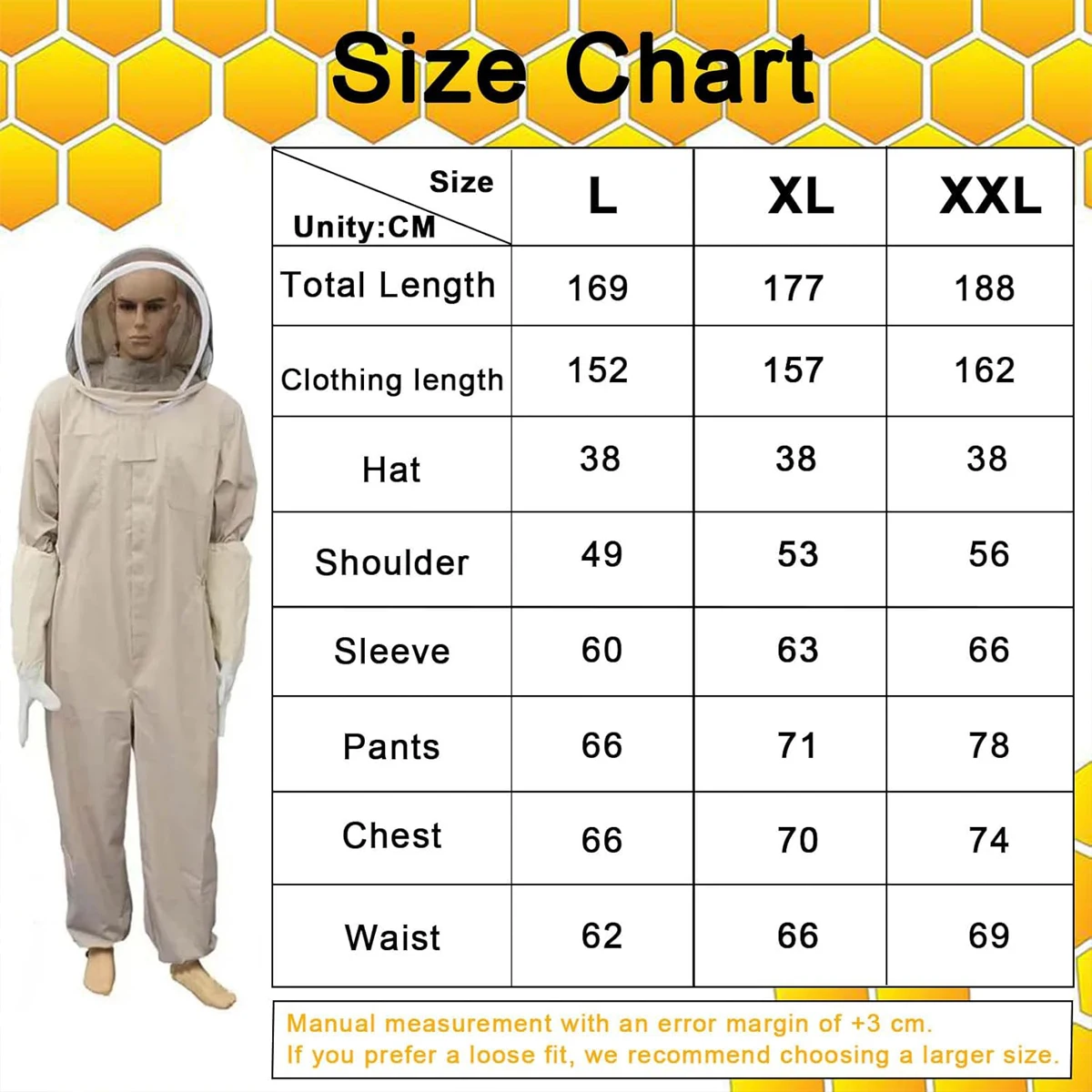 Full Body Breathable Beekeeper Clothes & Protective Shirt - Image 4