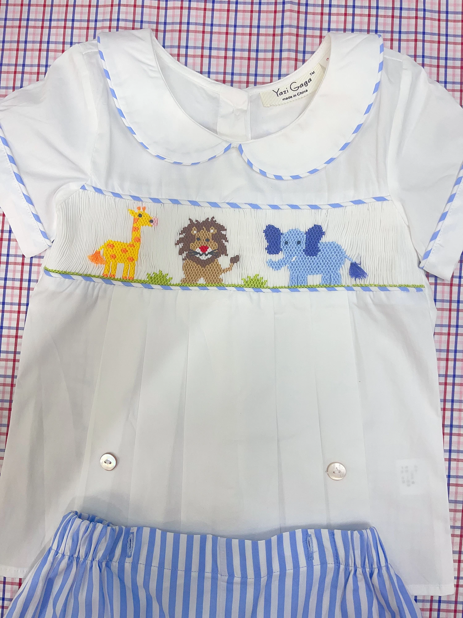 Yazi Gaga Boys Classic Smocked Zoo Set - Image 3