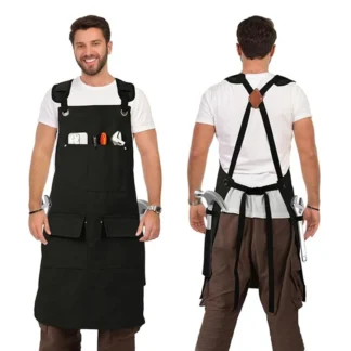 Thickened Waterproof Cotton Canvas Cooking Apron Clothes