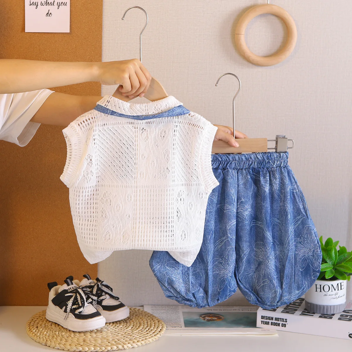 Girls Cute Solid Color 2-Piece Set