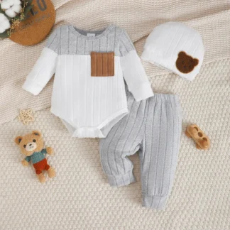 Baby Boy Color Block Bodysuit Set