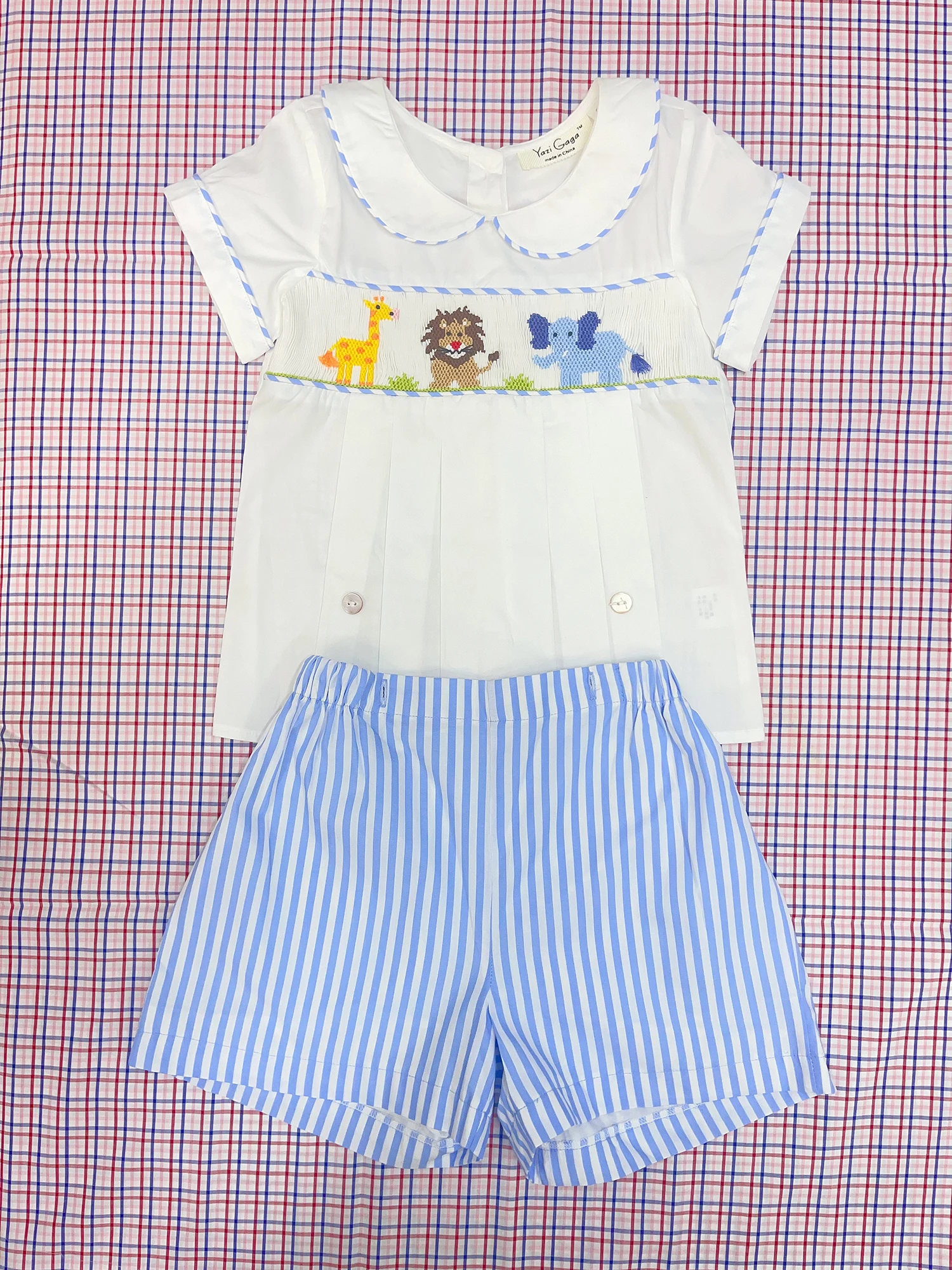 Yazi Gaga Boys Classic Smocked Zoo Set - Image 2