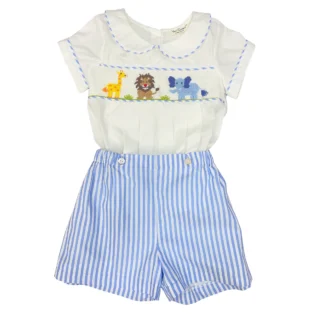 Yazi Gaga Boys Classic Smocked Zoo Set