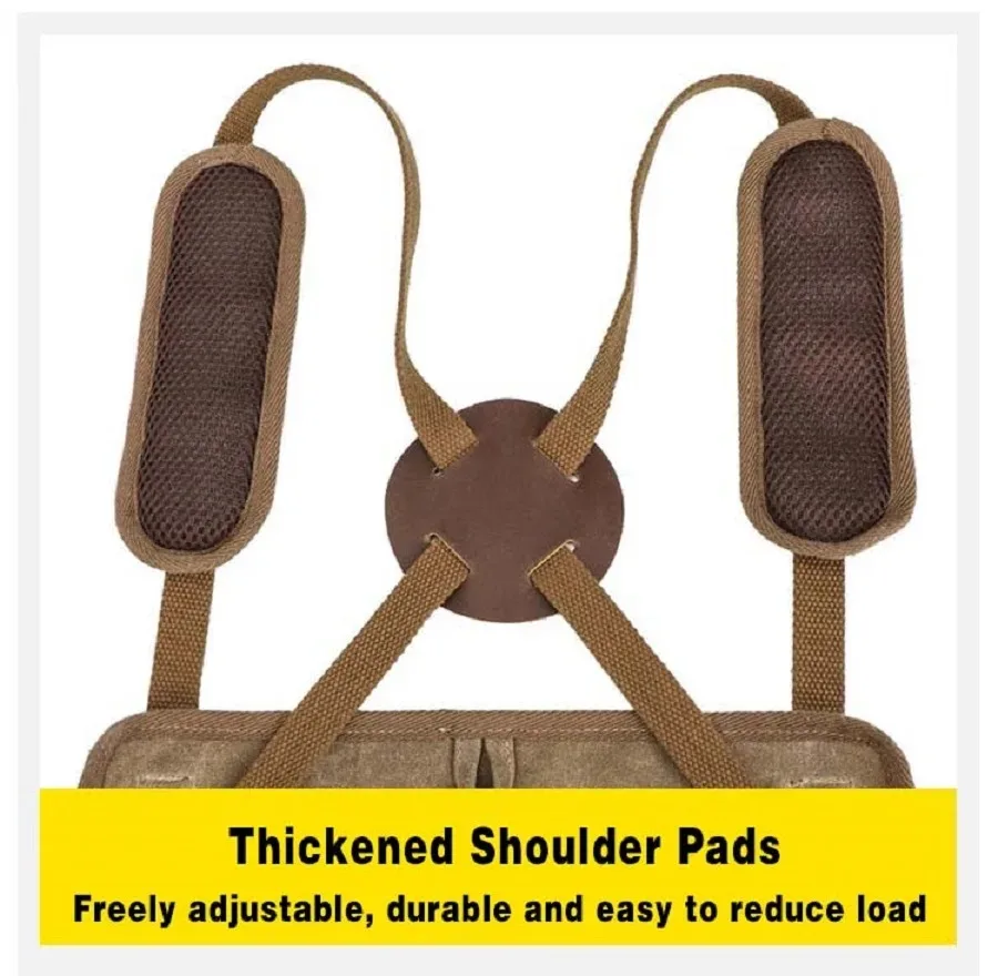 Thickened Waterproof Cotton Canvas Bib Apron, Work Clothes - Image 3