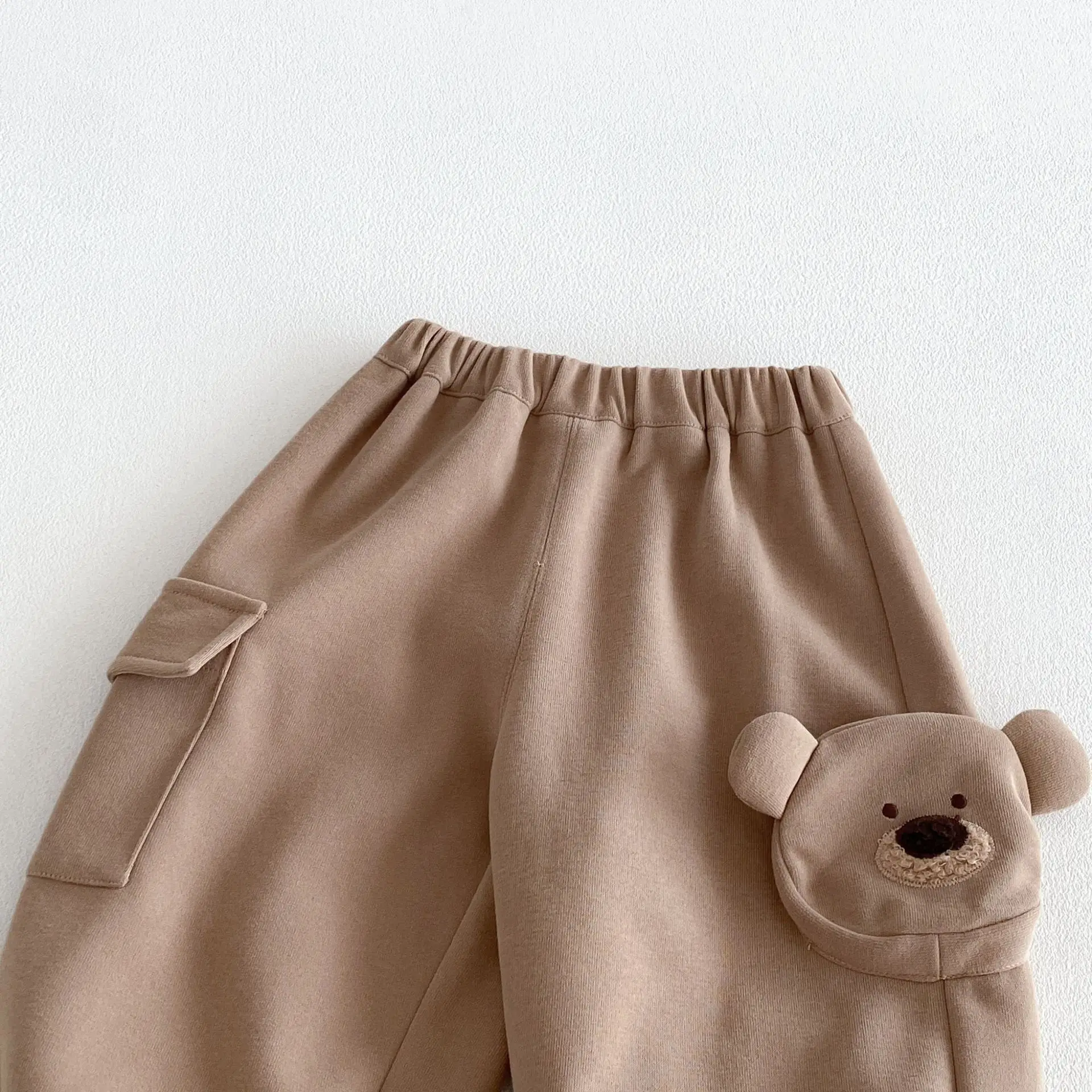 Boys Autumn 3D Bear Pocket Jogger Pants - Image 3