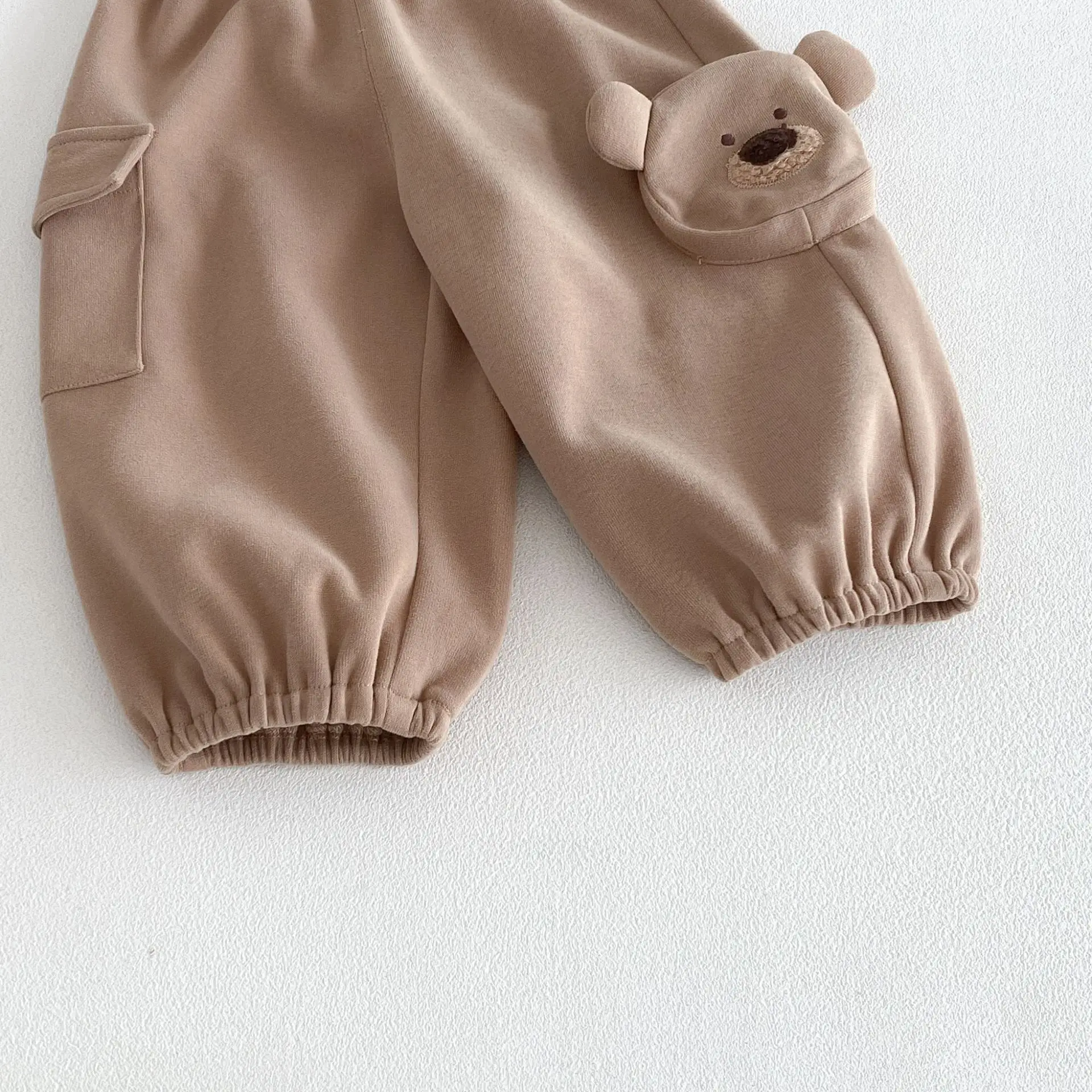 Boys Autumn 3D Bear Pocket Jogger Pants - Image 5