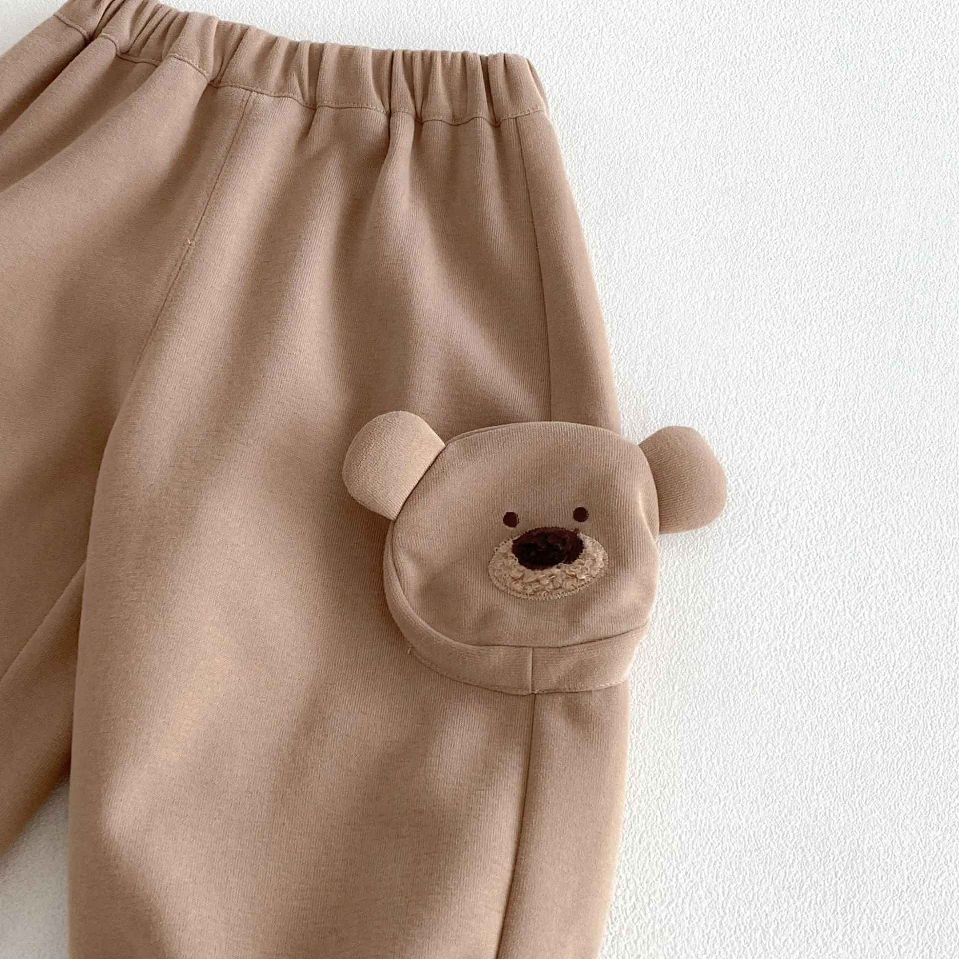 Boys Autumn 3D Bear Pocket Jogger Pants - Image 4