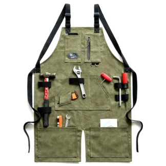 Heavy-Duty Denim Canvas Bib Apron for Men and Women, Gardening Outfit