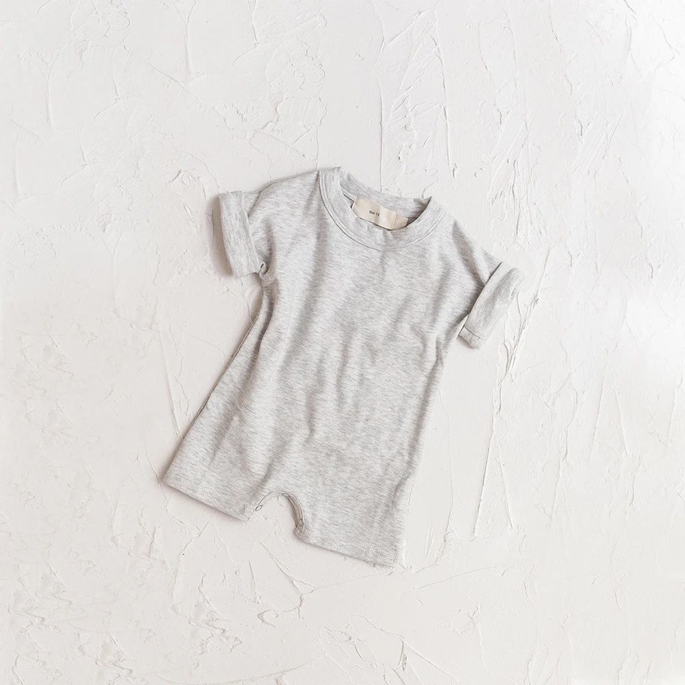 Baby Ribbed Short Sleeve Romper Outfits - Image 3