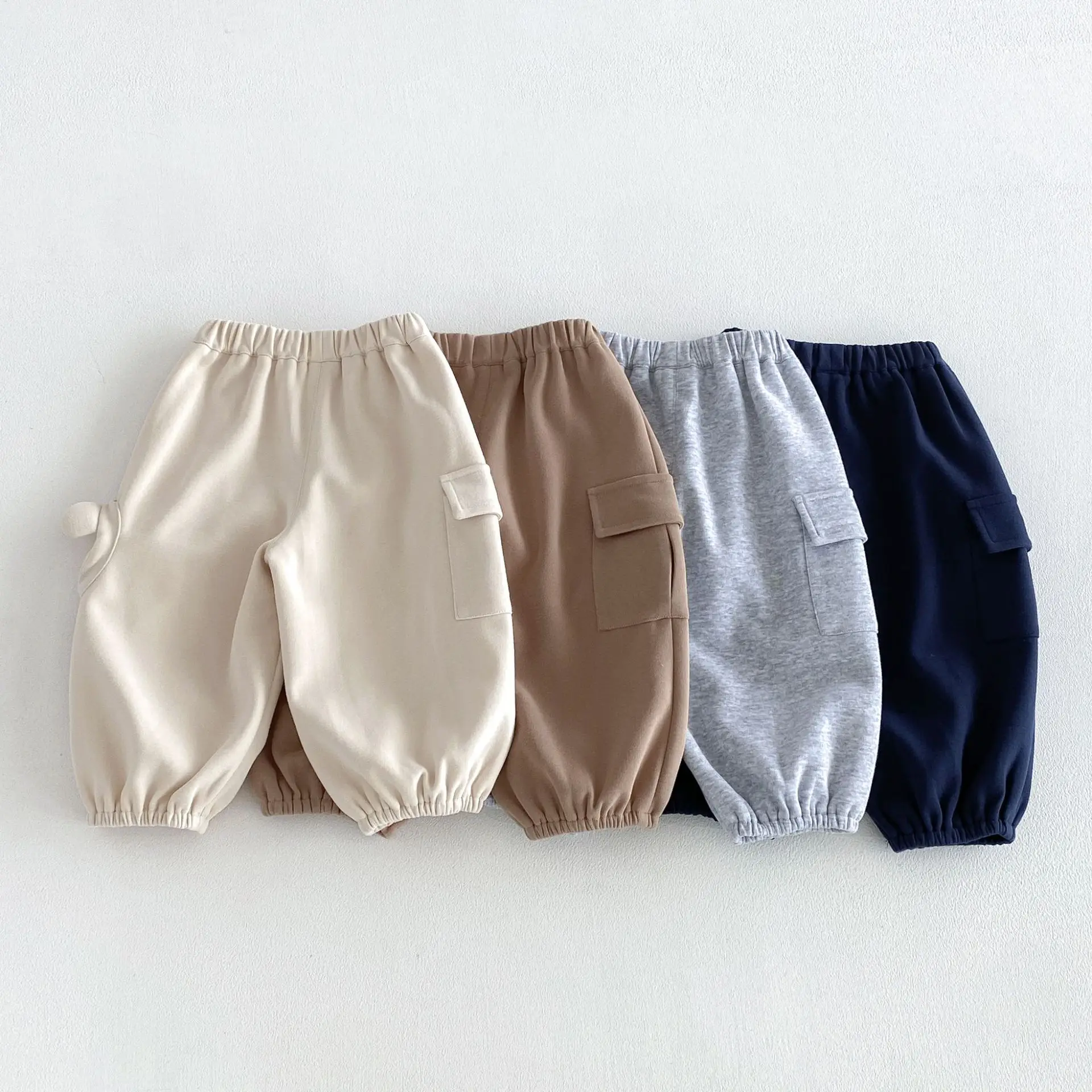 Boys Autumn 3D Bear Pocket Jogger Pants - Image 2