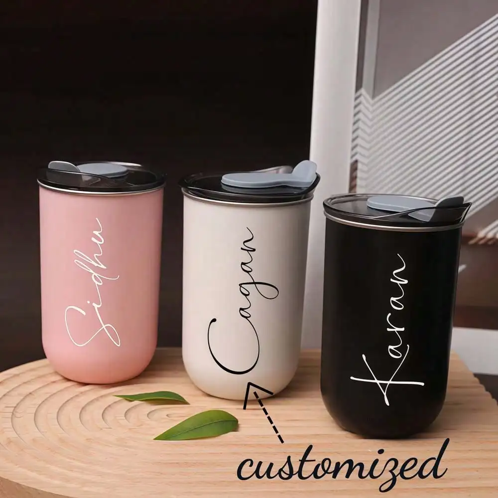 Personalized Stainless Steel Coffee Tumbler with Name - Image 4