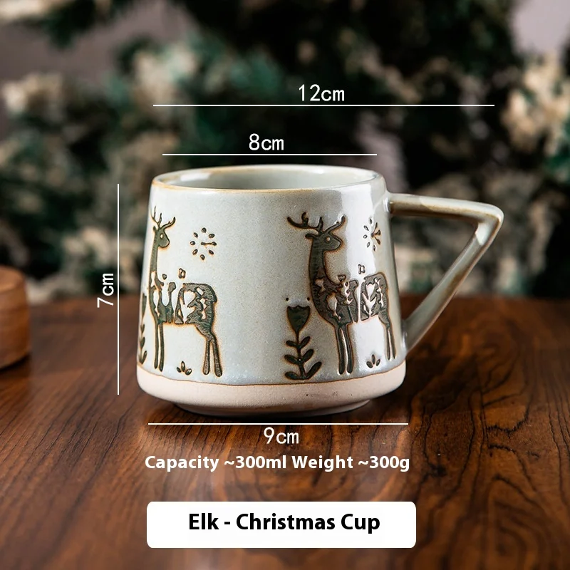 Hot 300ML Christmas Cup Original Coffee Cup Creative Home Ceramic Mug Office Party Breakfast Milk Cup New Year Gift - Image 6