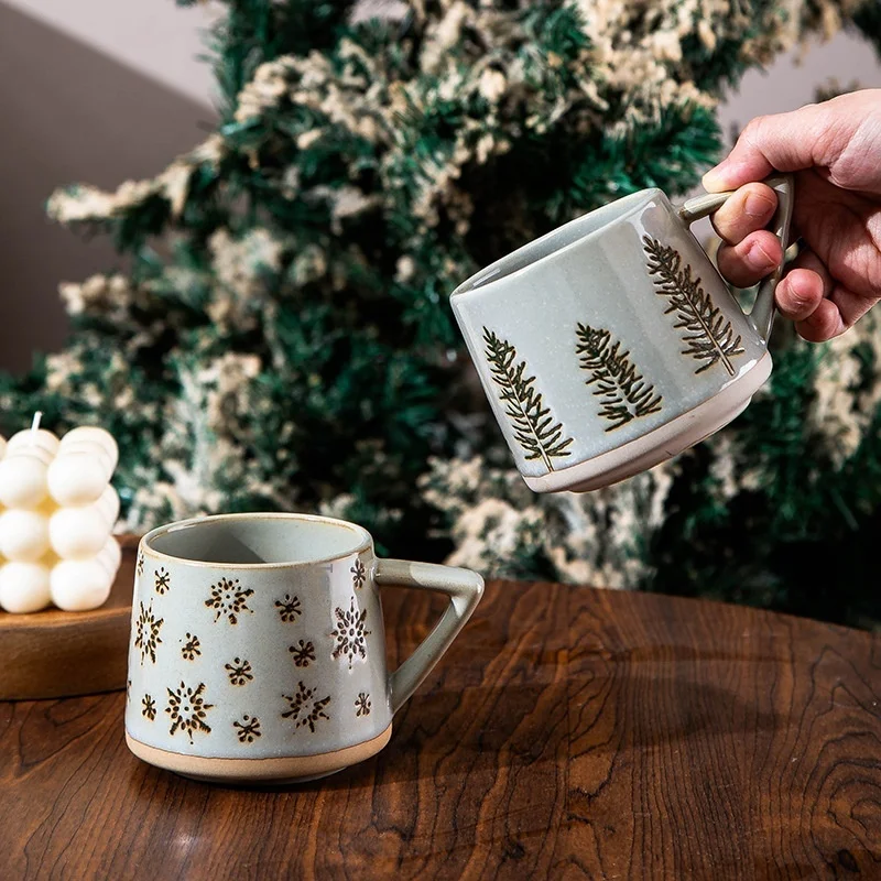 Hot 300ML Christmas Cup Original Coffee Cup Creative Home Ceramic Mug Office Party Breakfast Milk Cup New Year Gift - Image 3