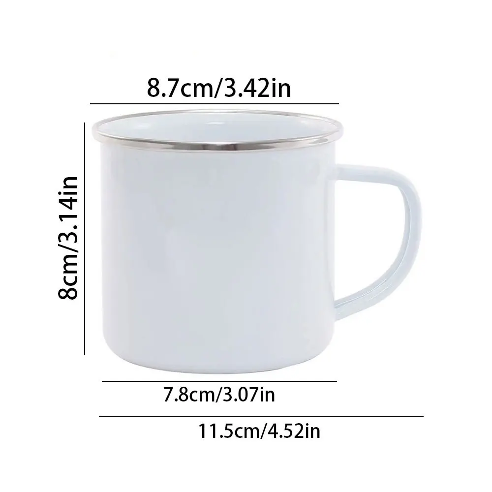 Custom Name Winter Family Rabbit Enamel Cup - Image 2